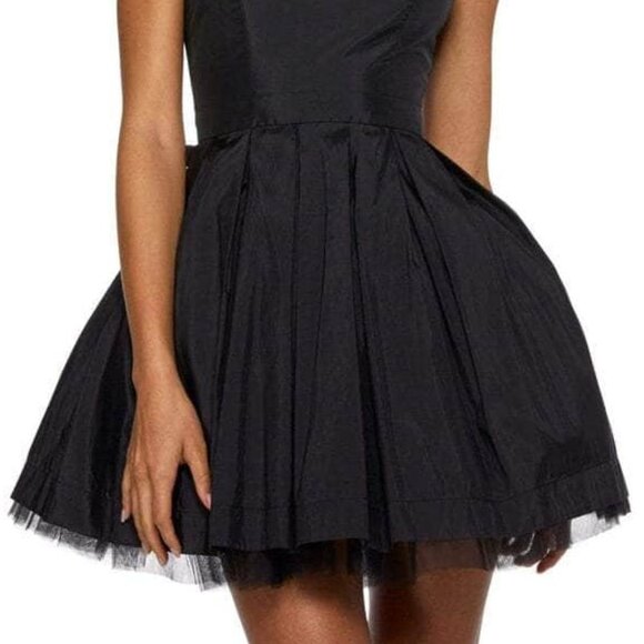 SALE NWT Sherri Hill 53025 Chiffon Homecoming Dress Black Size 12 - Picture 4 of 8
